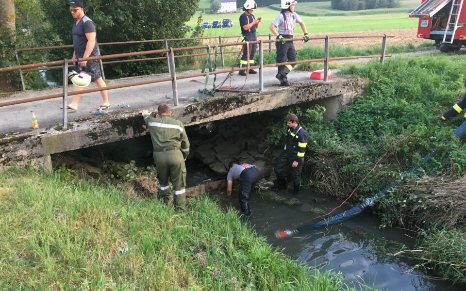 Bachschwellen FF Bruck-Waasen